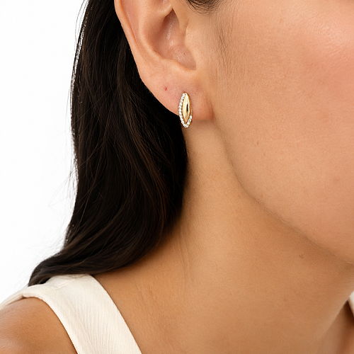 14 Ayar Altın Almond Küpe - CNG Jewels (1)