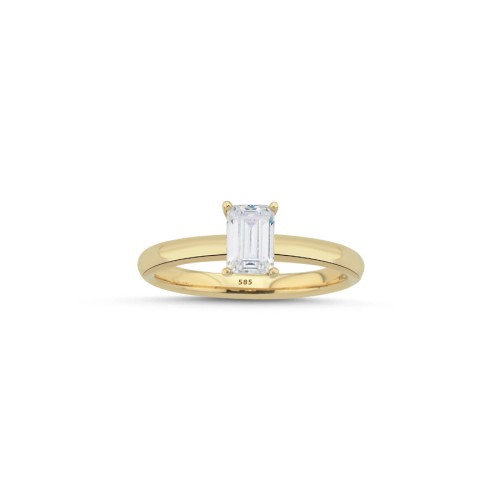 14 Carat Gold Baguette Solitaire Ring - CNG Jewels