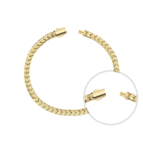 14 Ayar Altın Balık Kuyruğu Zincir Bileklik - 2