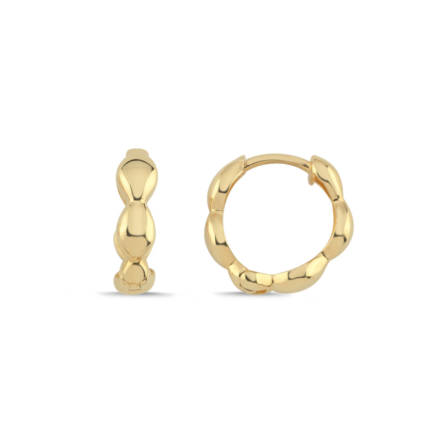 14 Ayar Altın Boğumlu Halka Küpe - CNG Jewels