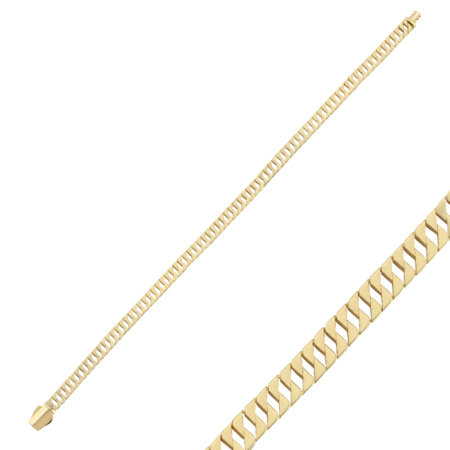 14 Ayar Altın Fermuar Zincir Bileklik - 1