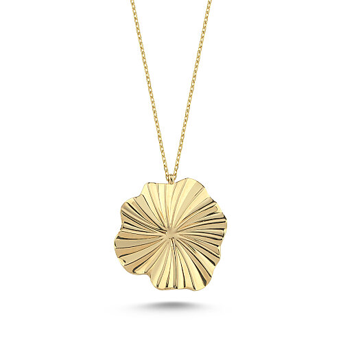 14 Ayar Altın Hipnoz Madalyon Kolye - 1