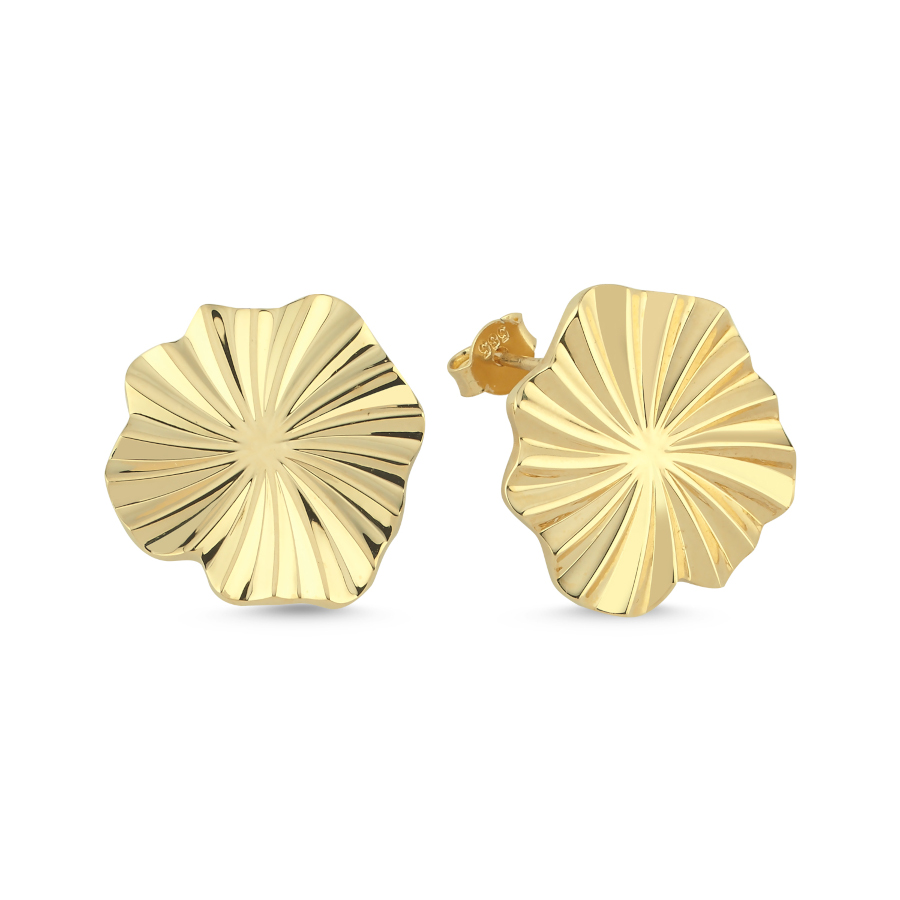 14 Ayar Altın Hipnoz Madalyon Küpe - CNG Jewels