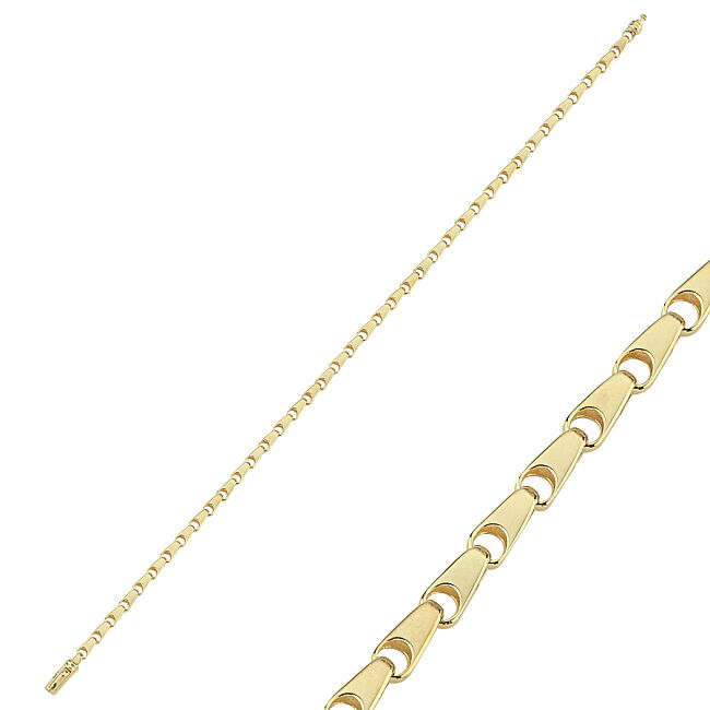 14 Ayar Altın Kuş Gözü Bileklik - 1