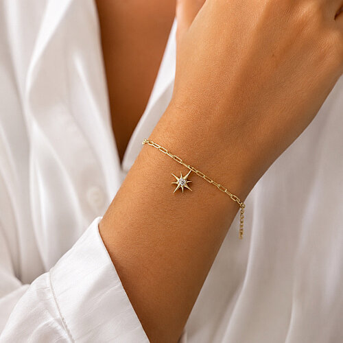 14 Ayar Altın Kutup Yıldızı Charm Bileklik - CNG Jewels (1)