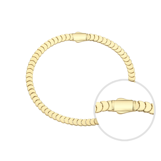 14 Ayar Altın Moon Zincir Bileklik - 2