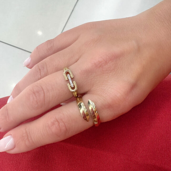 14 Ayar Altın Linda Yüzük - 2