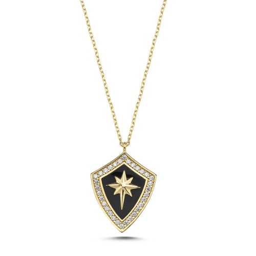 CNG Jewels - 14 Ayar Altın Madalyon Kutup Yıldızı Kolye