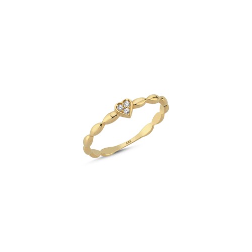 14 Carat Gold Mini Heart Ring - CNG Jewels