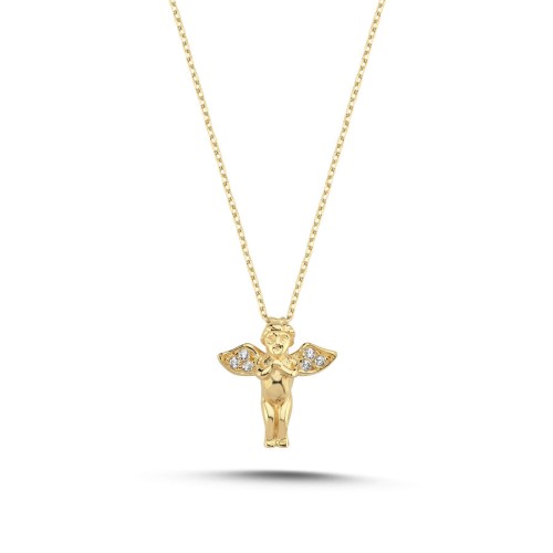 CNG Jewels - 14 Ayar Altın Minimal Eros Melek Kolye