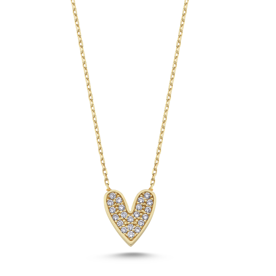14 Ayar Altın Minimal Kalp Kolye - CNG Jewels