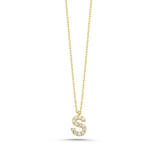 14K Gold Minimal Letter S Necklace - CNG Jewels