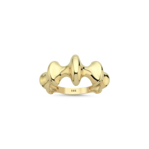 14 Carat Gold Modern Design Fist Ring - CNG Jewels