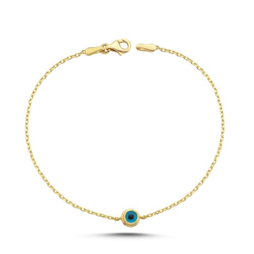 14 Carat Gold Evil Eye Bead Bracelet - CNG Jewels (1)