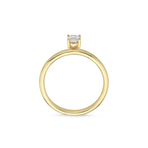 14 Carat Gold Oval Solitaire Ring - CNG Jewels (1)