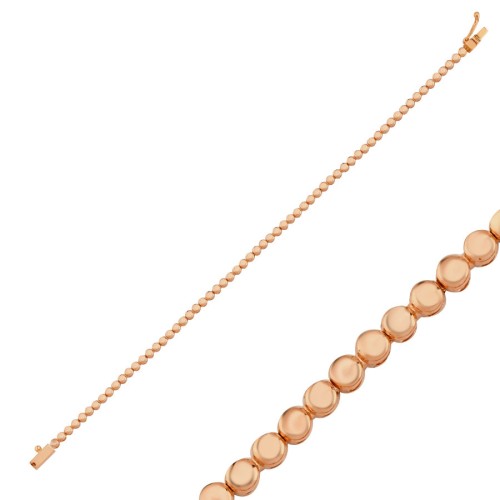 14 Carat Gold Rose Stoneless Waterway Bracelet - CNG Jewels