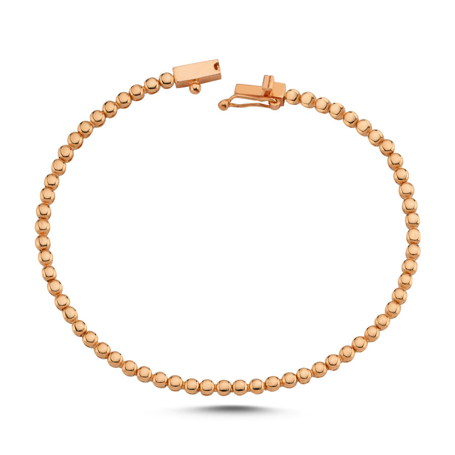 14 Ayar Altın Rose Taşsız Su Yolu Bileklik - CNG Jewels (1)