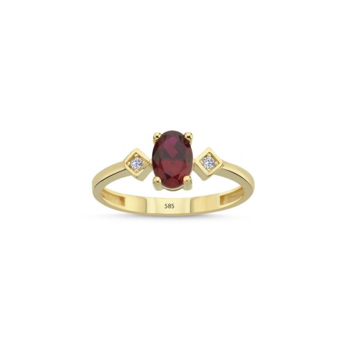 CNG Jewels - 14 Ayar Altın Ruby Yüzük