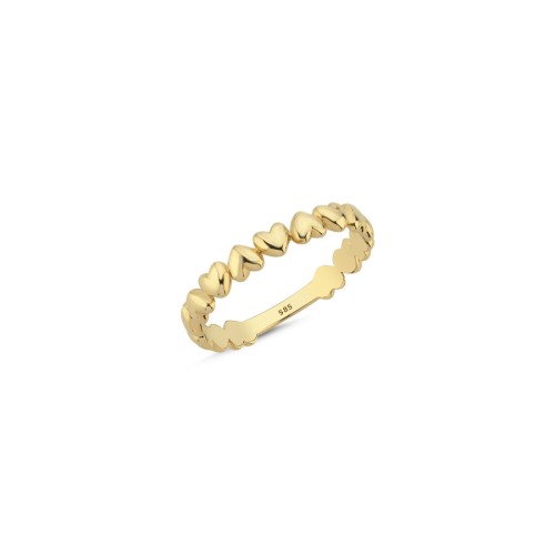 14 Carat Gold Sequential Heart Tour Ring - CNG Jewels