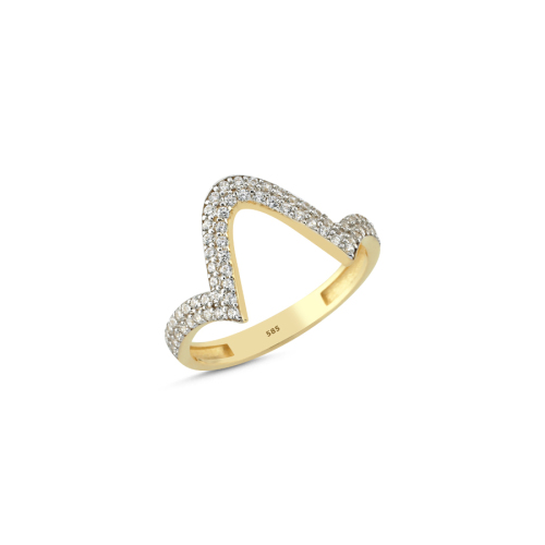 14 Carat Gold Slime Stone Ring - CNG Jewels