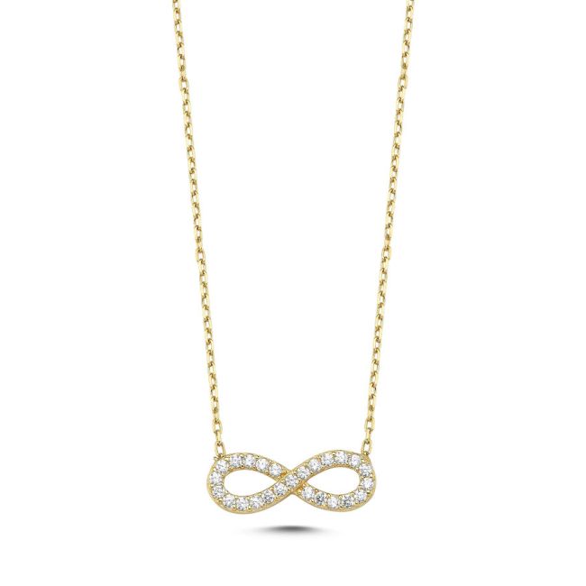 14 Carat Gold Infinity Necklace - 1
