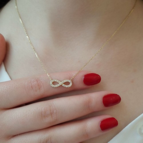 14 Carat Gold Infinity Necklace - 3