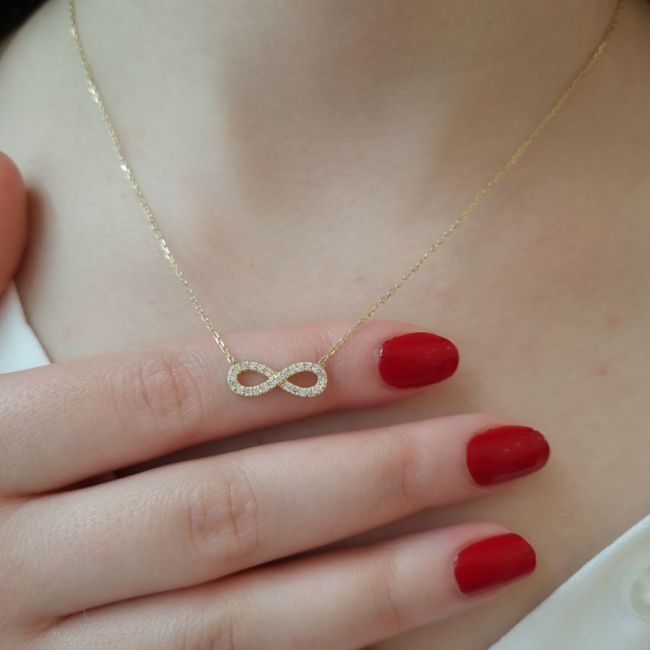 14 Carat Gold Infinity Necklace - 3