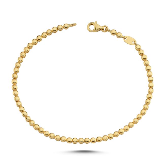 14 Ayar Altın Taşsız Su Yolu Bileklik - 2