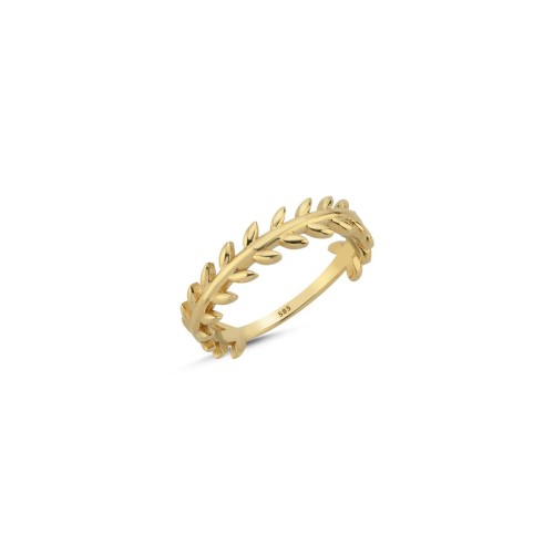 14 Carat Gold Leaf Ring Without Stone - CNG Jewels