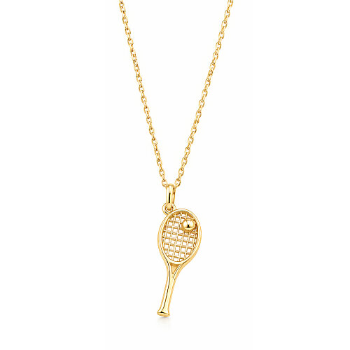 14 Ayar Altın Tenis Raketi Kolye - CNG Jewels