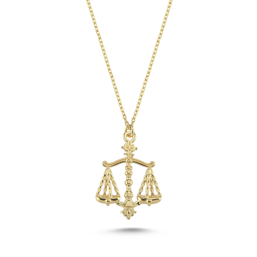 14 Ayar Altın Terazi Burcu Kolye - CNG Jewels