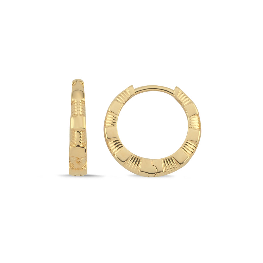 14 Ayar Altın Tokyo Halka Küpe - CNG Jewels