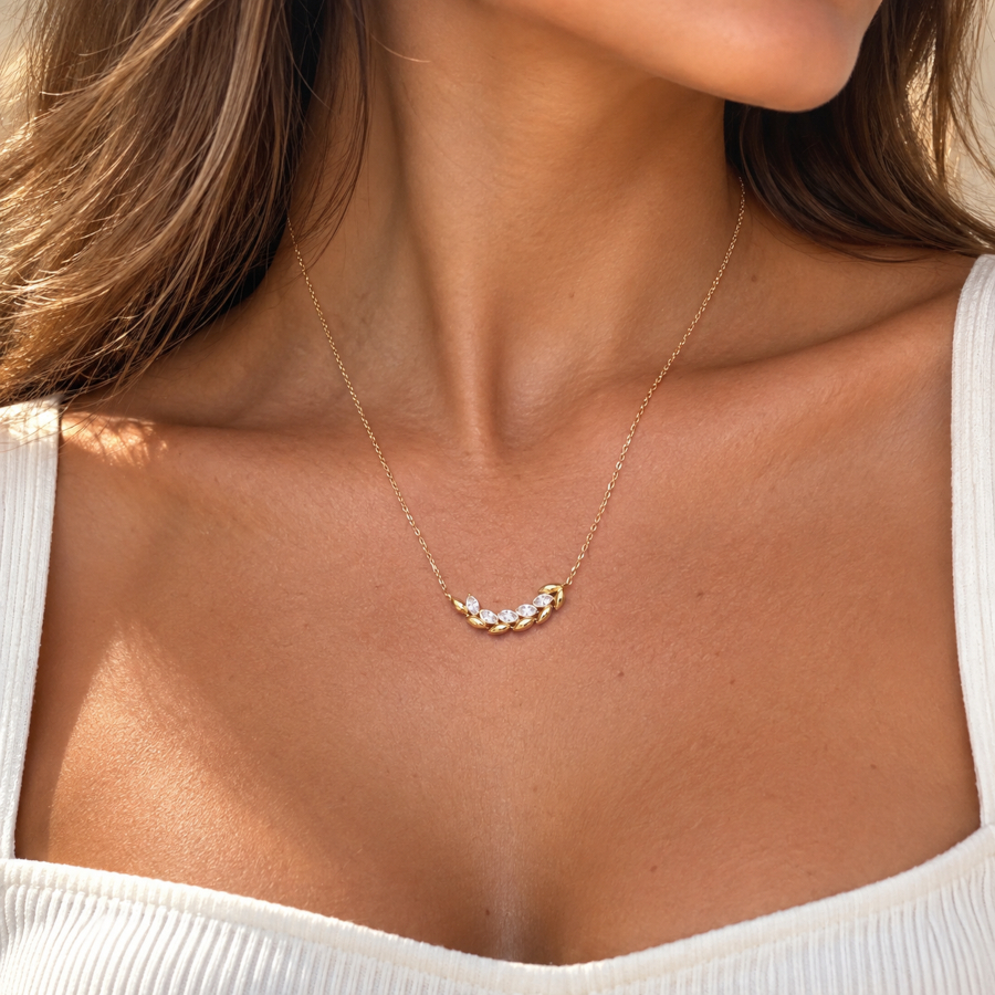 14 Ayar Altın Zeytin Tanesi Kolye - CNG Jewels (1)