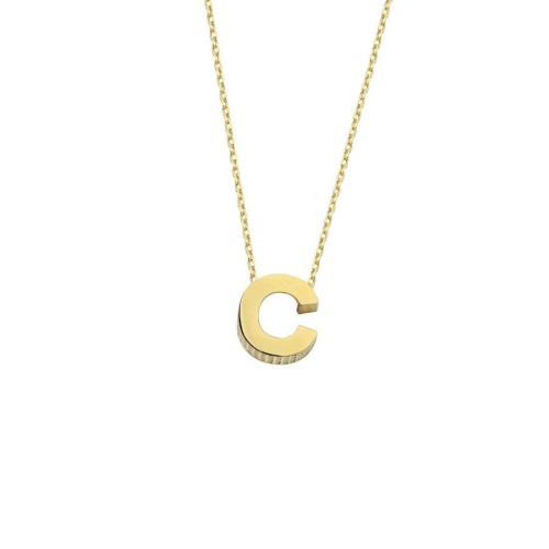 CNG Jewels - 14k Gold İntial Letter C Necklace