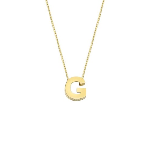 CNG Jewels - 14k Gold İntial Letter G Necklace