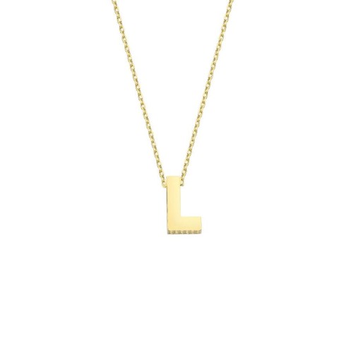 CNG Jewels - 14k Gold İntial Letter L Necklace
