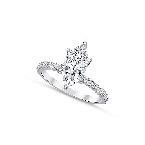 2 Karat Markiz Tektaş Gümüş Yüzük - CNG Jewels