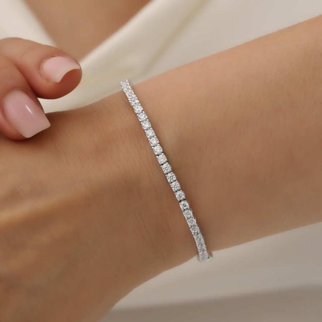 2,5mm Su Yolu Gümüş Bileklik - 3