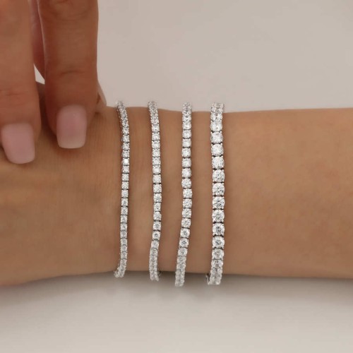 2,5mm Su Yolu Gümüş Bileklik - 4