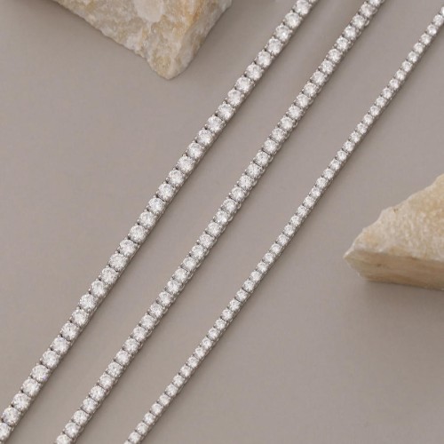 2mm Su Yolu Gümüş Kolye - 3