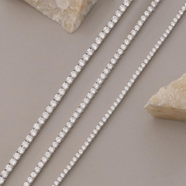 2mm Su Yolu Gümüş Kolye - 3