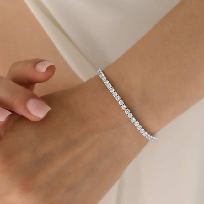 3mm Su Yolu Gümüş Bileklik - 3