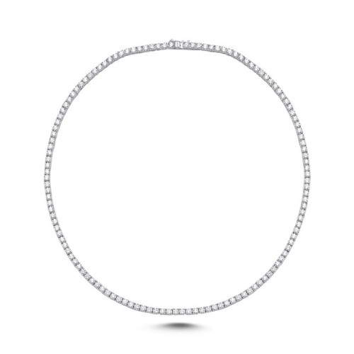 3mm Su Yolu Gümüş Kolye - 1