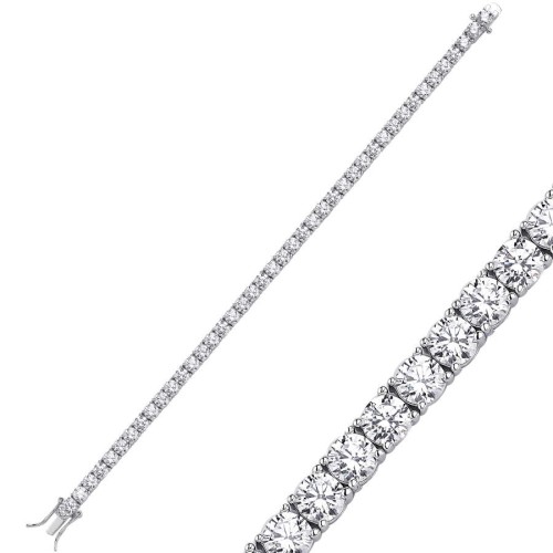 4mm Su Yolu Gümüş Bileklik - 1