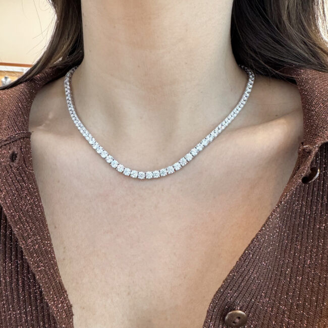 4mm Su Yolu Gümüş Kolye - 2