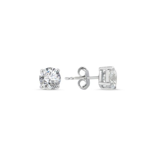 6 Karat Tektaş Gümüş Küpe - CNG Jewels