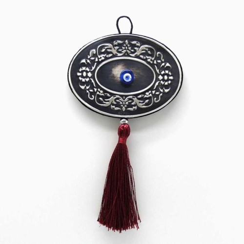 CNG Jewels - 925 Sterling Silver Evil Eye Beaded Ivy Flower Pattern Wall Ornament