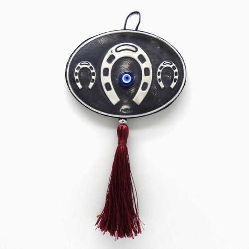 CNG Jewels - 925 Sterling Silver Evil Eye Beads Horseshoe Pattern Wall Ornament