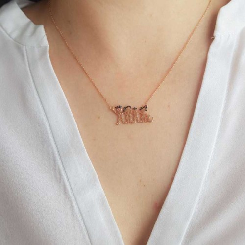 Aile Rose Gümüş Kadın Kolye - 1