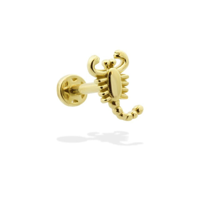 Akrep Altın Tragus Piercing - 1